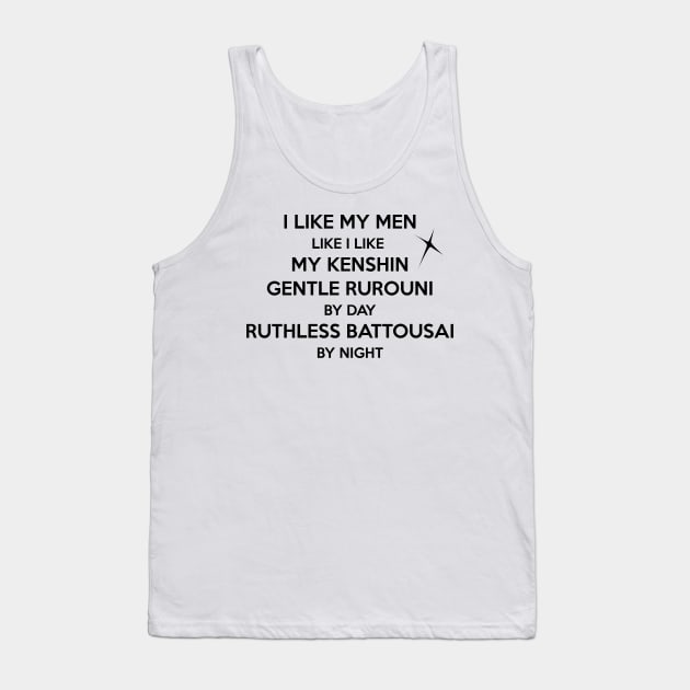 I like my men like I like my Kenshin Tank Top by Elemesca